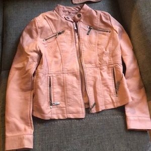 Pink leather jacket